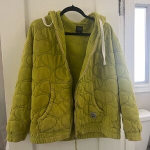 Urban Outfitters BDG oversized green puffer cotton hoddie